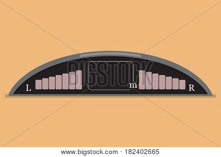 Parktronic car system in a flat design. Vector illustration