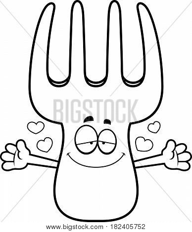 Cartoon Fork Hug