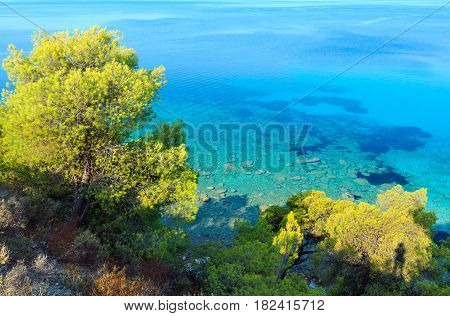 Morning Aegean Coast, Sithonia, Greece.