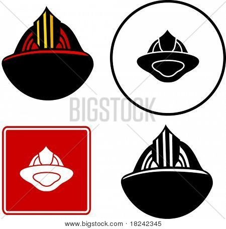 simbolo e segno di illustrazione casco pompiere