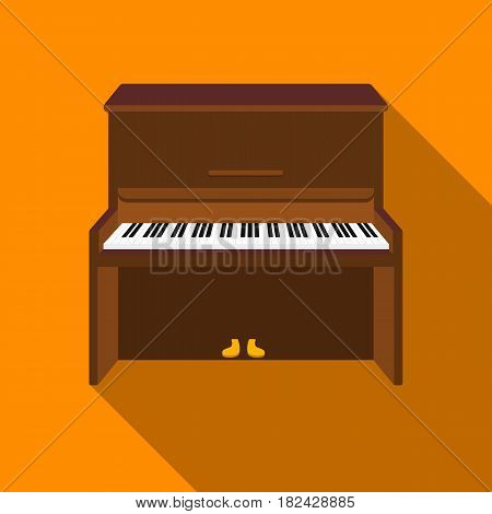 Piano icon in flat style isolated on white background. Musical instruments symbol vector illustration