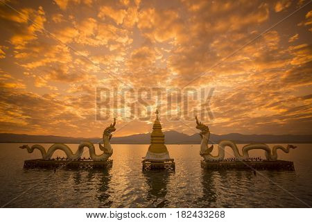 Thailand Phayao Lake Phayanak Naga Statue