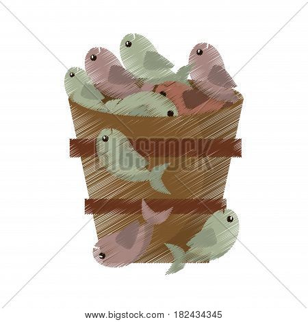 drawing miracle fish multiplication vector illustration eps 10