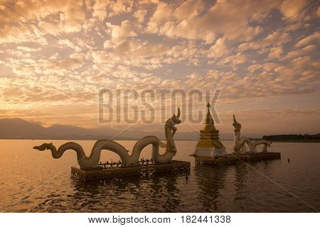 Thailand Phayao Lake Phayanak Naga Statue