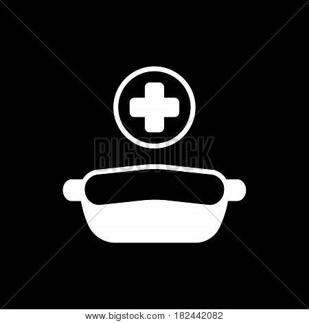 Conteiner for medical tools. Vector icon. Conteiner for dentist tools and surgical. Eps 10