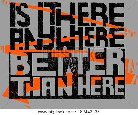 Painted font composition for print. Creative design. Illustration