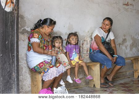 valladolid Mexico 13th March 2017: people outside on the streets