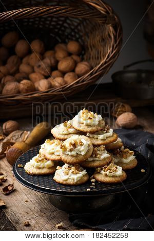 Old Fashioned Sour Cream Cookies.style rustic.selective focus