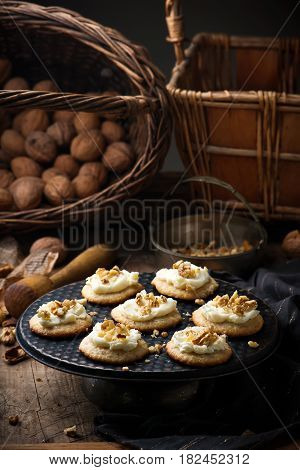 Old Fashioned Sour Cream Cookies.style rustic.selective focus