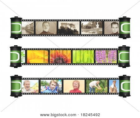 Memórias - fotos retrô e modernos, com película de filme