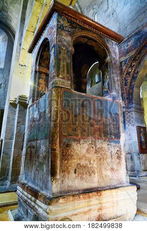 Monument Above Saint Sidonia’s Grave And Life-giving Pillar. Inside Of Svetitskhoveli Cathedral In M