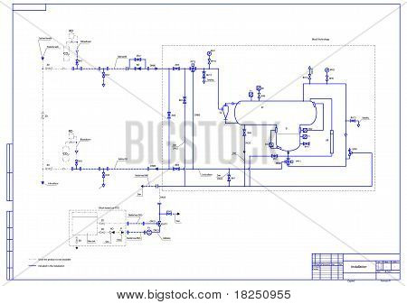 Schema idraulico. Illustrazione vettoriale