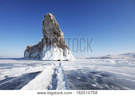 Lake Baikal, Ogoi Island. Winter Landscape
