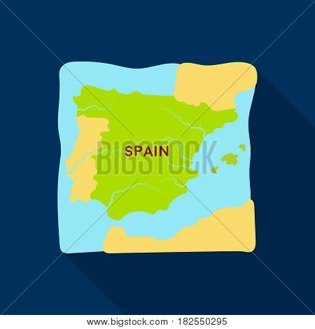Territory of Spain icon in flate design isolated on white background. Spain country symbol stock vector illustration.