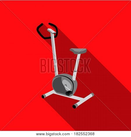 Exercise bike icon flate. Single sport icon from the big fitness, healthy, workout flate.