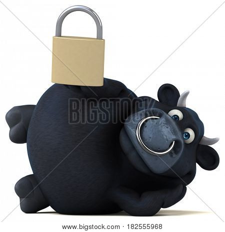 Black bull - 3D Illustration
