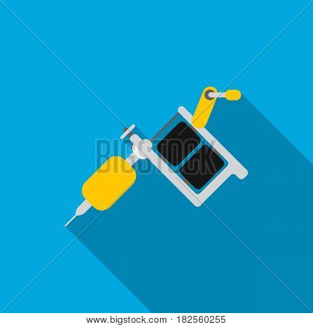 Tattoo machine icon flate. Single tattoo icon from the big studio flate.