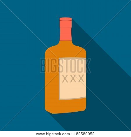 Alcohol icon flate. Singe western icon from the wild west flate.