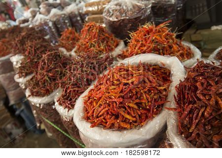 Thailand Chiang Rai Market Chili