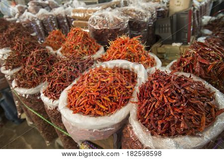 Thailand Chiang Rai Market Chili