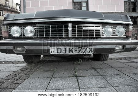BATUMI GEORGIA - OCTOBER 2: View of the square in city centre of Batumi on October 2 2017. GAZ Group is the russian manufacturer of commercial vehicles.