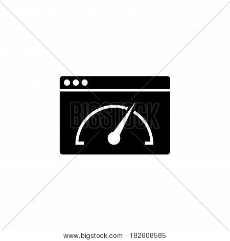 Page speed solid icon, seo and development, browser sign, a filled pattern on a white background, eps 10.