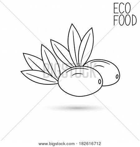 Icon of olives on a white background