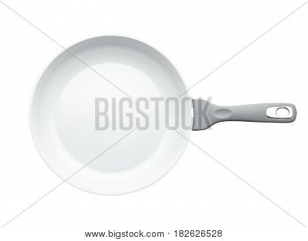 Frying pan isolated on white background without shadow