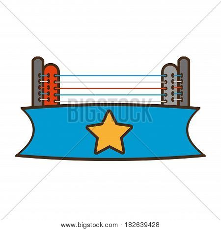 Boxing quadrilateral isolated icon vector illustration design