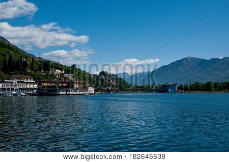 view of Lake Iseo from the city of lovere
