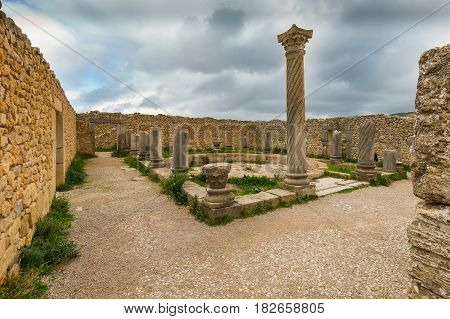 Excavations In The Archeologique De Volubilis, Morocco.