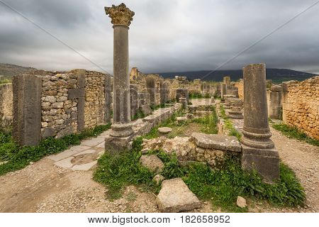 Excavations In The Archeologique De Volubilis, Morocco.