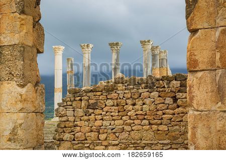 Excavations In The Archeologique De Volubilis, Morocco.