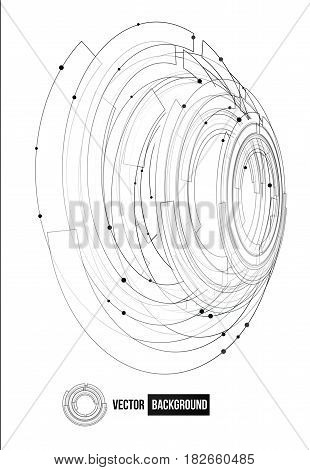point and line black card. circle web illustration