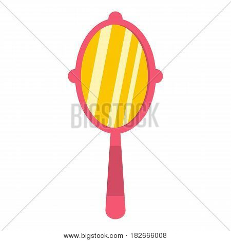 Hand mirror icon flat isolated on white background vector illustration
