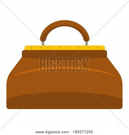 Carpetbag icon flat isolated on white background vector illustration