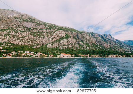 Beautiful nature mountains landscape. Kotor bay, Montenegro