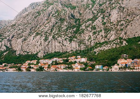 Beautiful nature mountains landscape. Kotor bay, Montenegro
