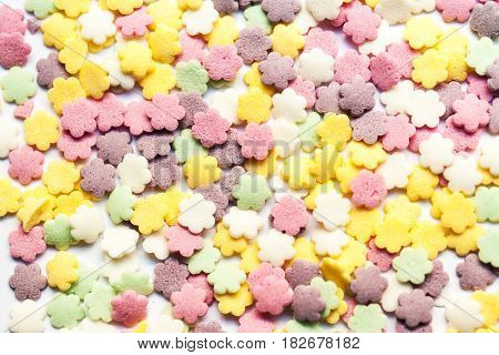 Sweet color candy - colorful sprinkles candies background