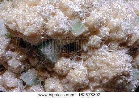 Gem. Abstract crystals mineral color and texture - detail