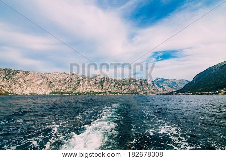 Beautiful nature mountains landscape. Kotor bay, Montenegro