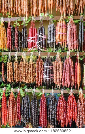 Churchkhela In Street Market. Tbilisi. Georgia