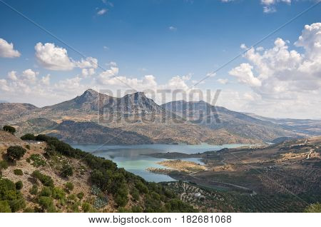 Views of Zahara - El Gastor Reservoir, Cadiz, Andalusia, Spain