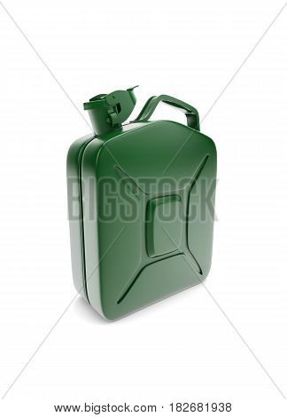 Fuel canister isolated on white. clipping path. 3d rendering