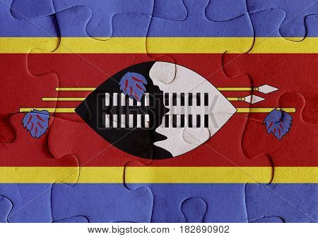 Kingdom Of Swaziland Flag Puzzle