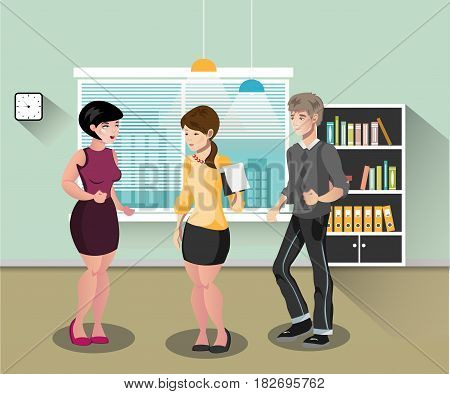 Business People teamwork Vector illustration cartoon character.