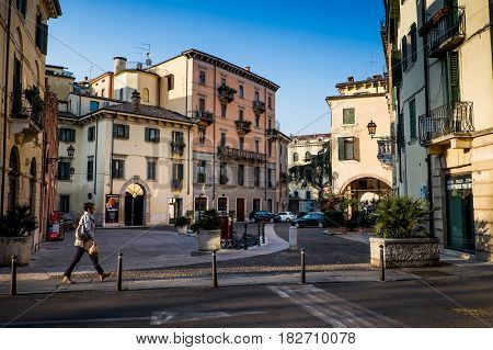 Verona, Italy - April 04, 2017: Cityscape Of Verona, Veneto