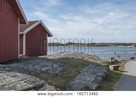 Tanumsstrand in west coast Sweden in springtime