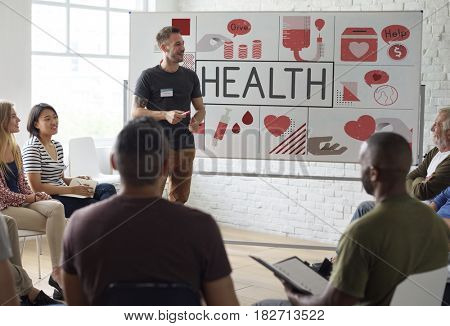 Blood Donation Placard Meeting Graphic