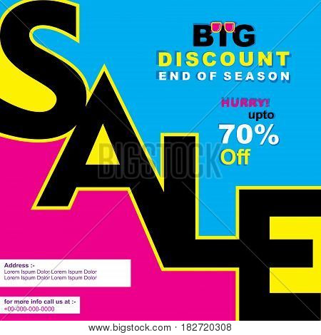 big discount end of season sale banner design